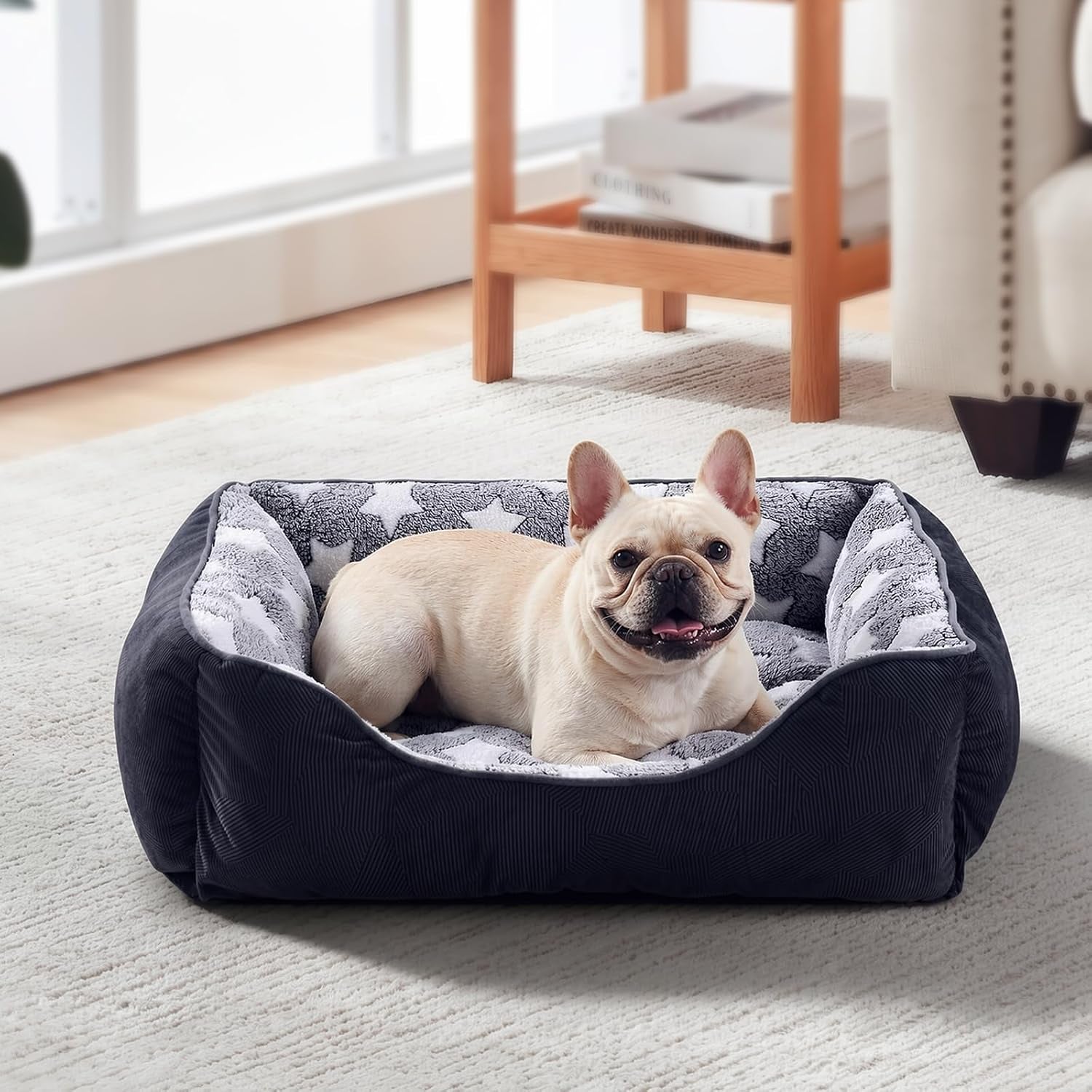 gasur-small-dog-beds-small-size-dogs-rectangle-washable-dog-bed-orthopedic-dogs-sofa-bed-pet-cuddler-anti-slip-bottom-soft-calming-sleeping-warming-puppy-bed-s-20x-19x-6-black