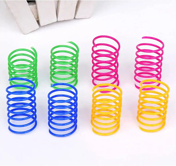 120 Pack Cat Spring Toy - Interactive Plastic Coils for Indoor Cats, Colorful Spiral Springs for Swatting, Biting, Hunting - Active Healthy Fitness Play Kitten Toys5