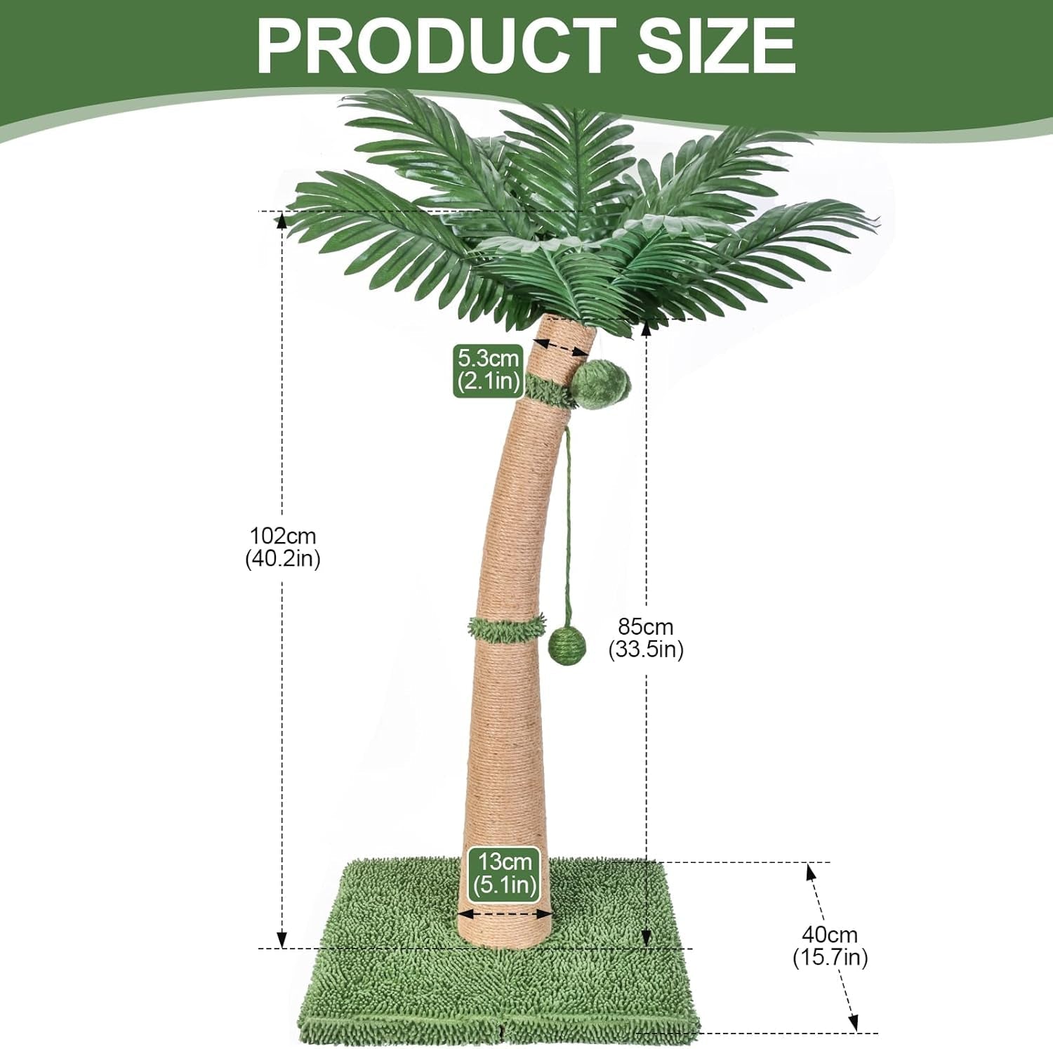 40-tall-cat-scratching-post-cat-tree-curved-design-cat-scratcher-post-with-3-interactive-balls-natural-sisal-rope-cat-scratching-posts-for-indoor-cats-adults-kittens-multi-combinable-style-a