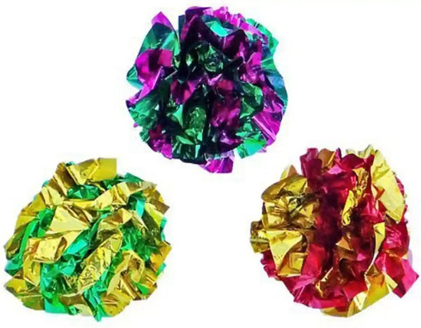 Original Mylar Crinkle Balls Cat Toys - 12 Pack3