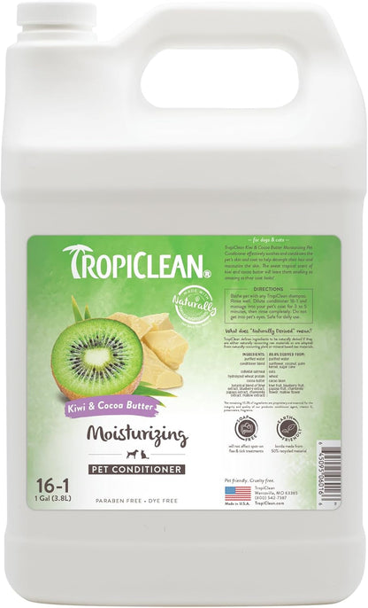 Tropiclean Deshedding Dog Conditioner, Reduces Shedding & Softens Coat, Puppy Safe, Made in the USA, Lime & Cocoa Butter Scent, 20Oz.14