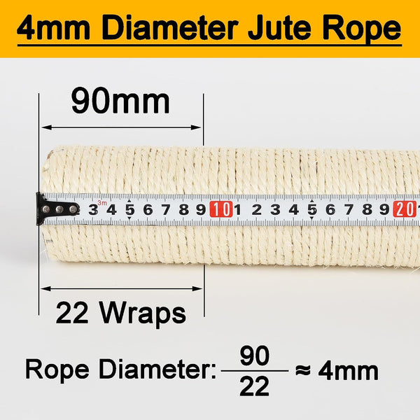 6.8Cm 2.7In Diameter Cat Tree Scratching Post Replacement Sisal (2Posts*30Cm/11.81In, M8)4