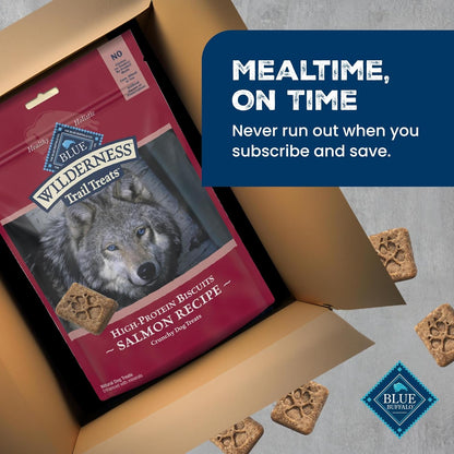 Blue Buffalo Wilderness Salmon Crunchy Dog Biscuits, Grain-Free, 24 Oz | Real Salmon #1 Ingredient, High Protein Dog Treats, No Artificial Preservatives10