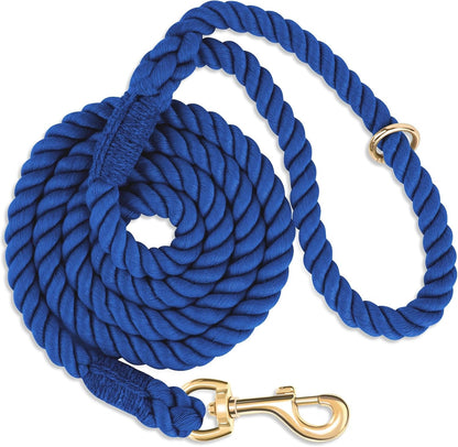 5 FT Handmade Rope Dog Leash for Small Medium and Large Dogs | Soft and Comfortable Grip, New Golden Heavy Duty Metal Clasp, Colorful Macaron15
