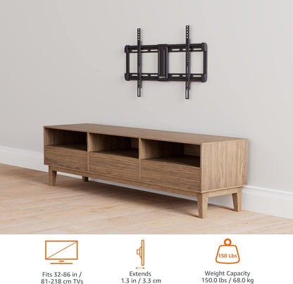 Low Profile TV Wall Mount with Horizontal Post Installation Leveling for 37 to 86 Inch Tvs, Wood Studs Compatible, Black8
