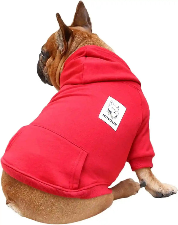 Ichoue French Bulldog Frenchie Clothes Hoodies for Dogs Pug English Boston Terrier Bully Pitbull Corgi Sweatshirt Sweater Clothing - Khaki/Xlarge14