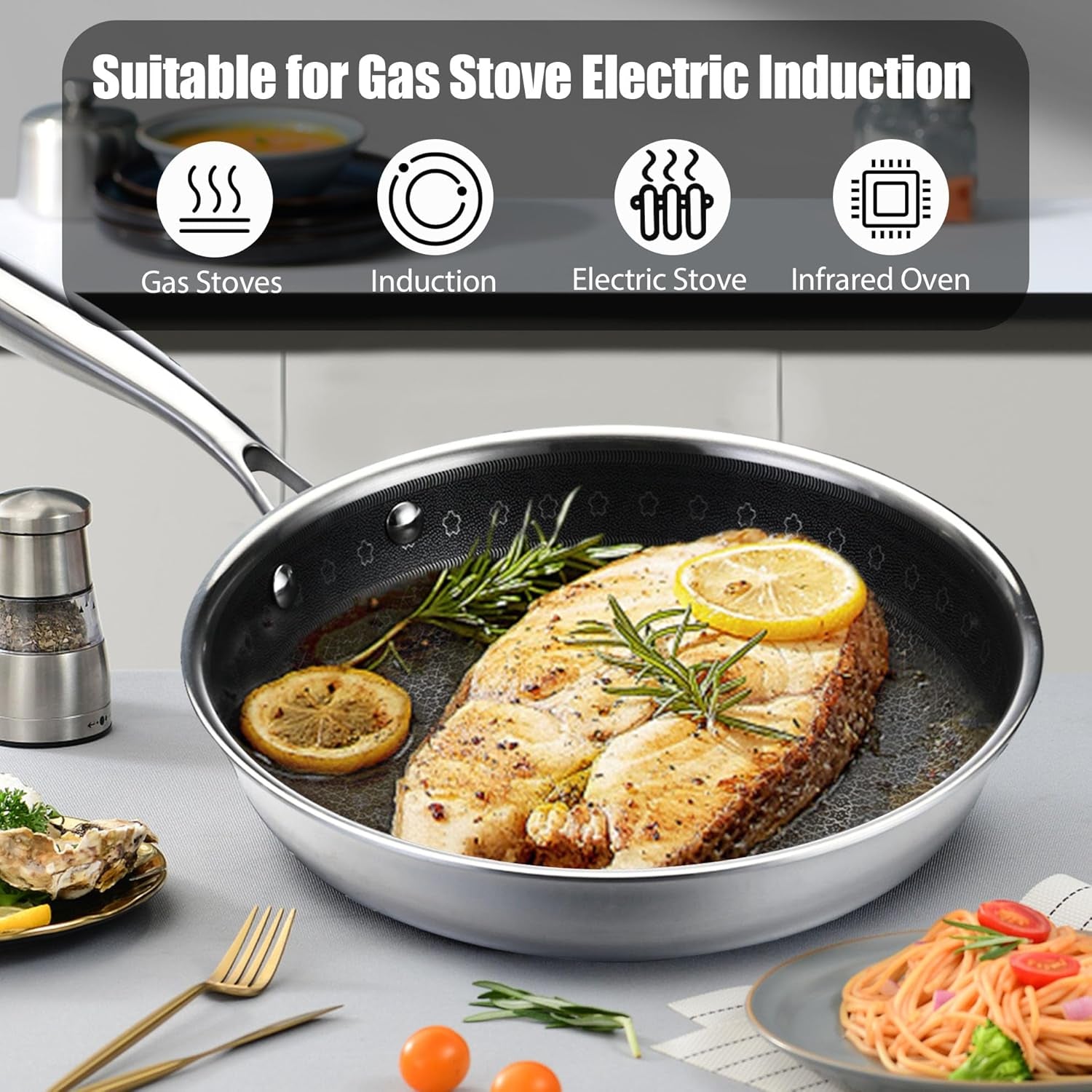 tri-ply-stainless-steel-frying-pan-set-19-piece-nonstick-skillet-cookware-set-with-3-fry-pans-9-5-10-25-11-inch-induction-compatible-kitchen-utensils-included