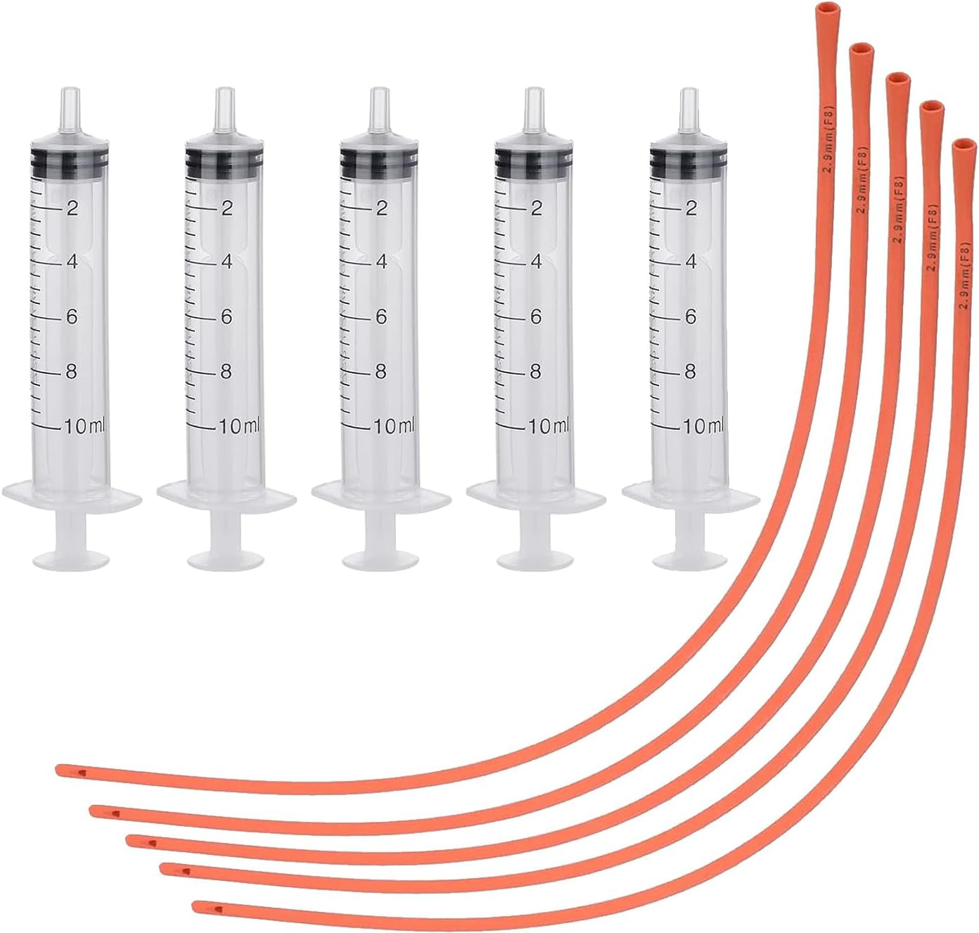 5-set-puppy-kitten-feeding-tube-kit-include-5-pack-8-fr-red-rubber-puppy-feeding-tube-and-5-clear-kitten-syringe-for-lamb-goat-sheep-puppy-kitten-whelping-feeding-watering-20ml