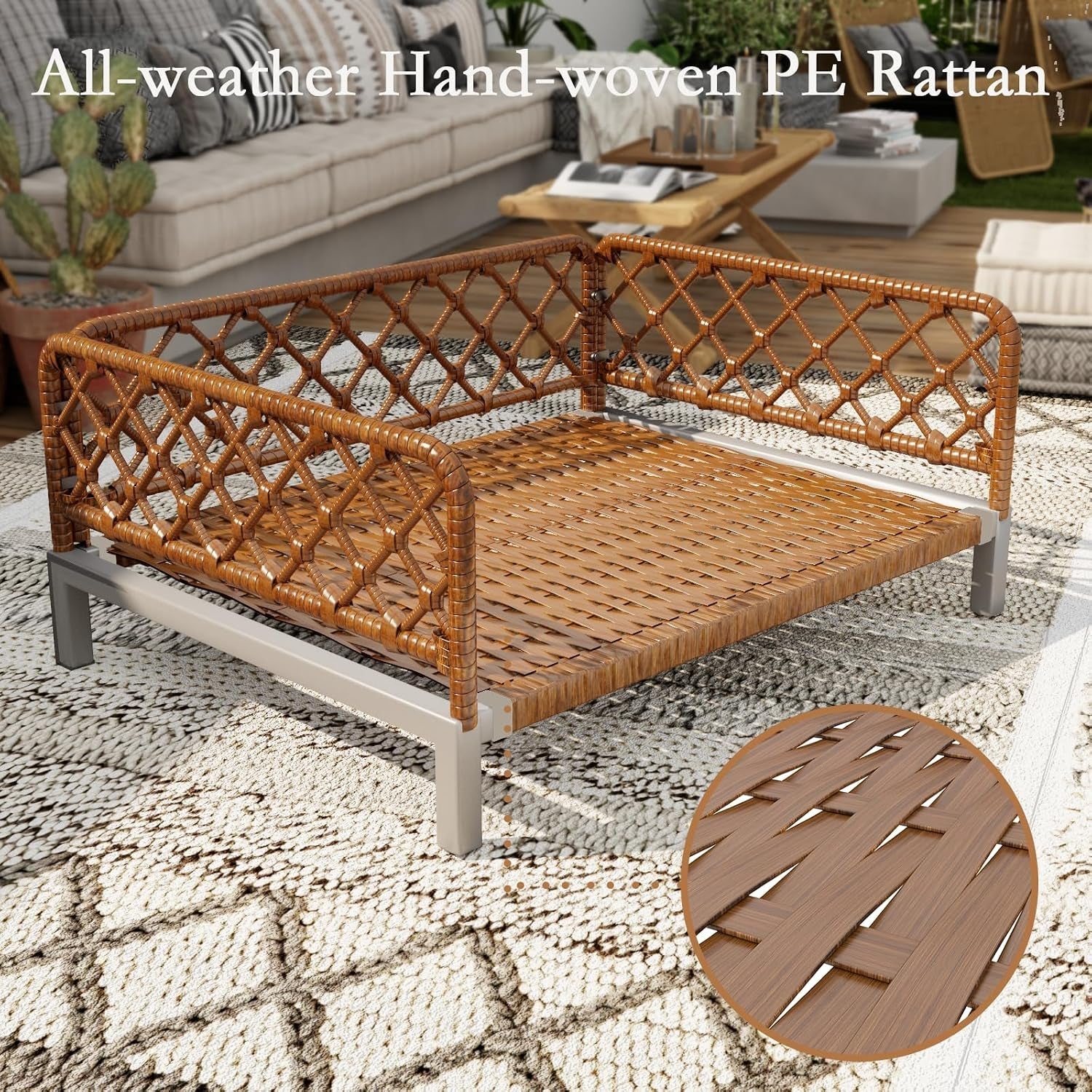 small-dog-bed-waterproof-elevated-dog-couch-with-washable-removable-white-cushion-boho-rattan-dark-brown-wicker-orthopedic-pet-sofa-for-outdoor-indoor