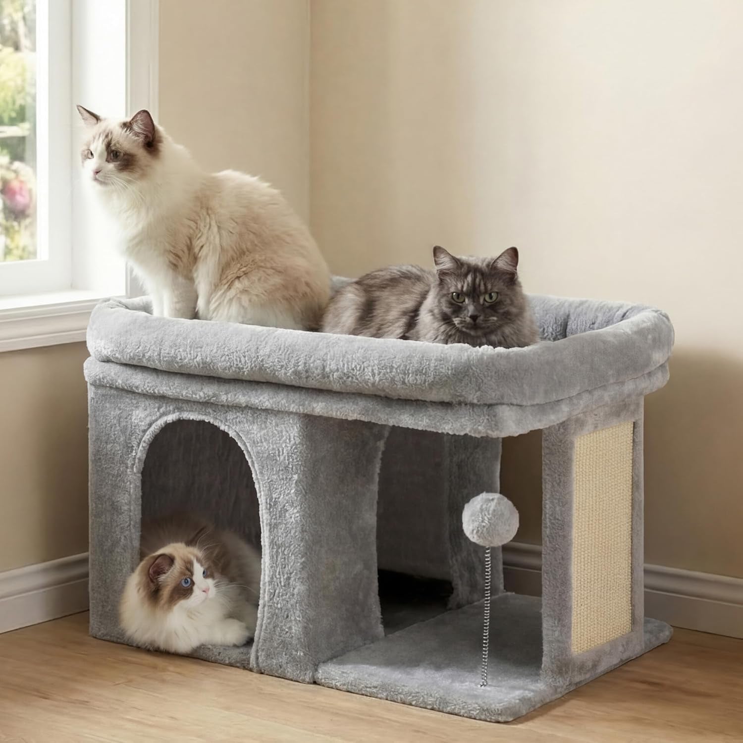 heybly-cat-tree-14-cat-tower-with-large-cat-bed-condo-hct203sw-cat-furniture-for-indoor-cats-large-adult-cat-house-with-scratching-posts-and-spring-balls-for-kittens-light-gray