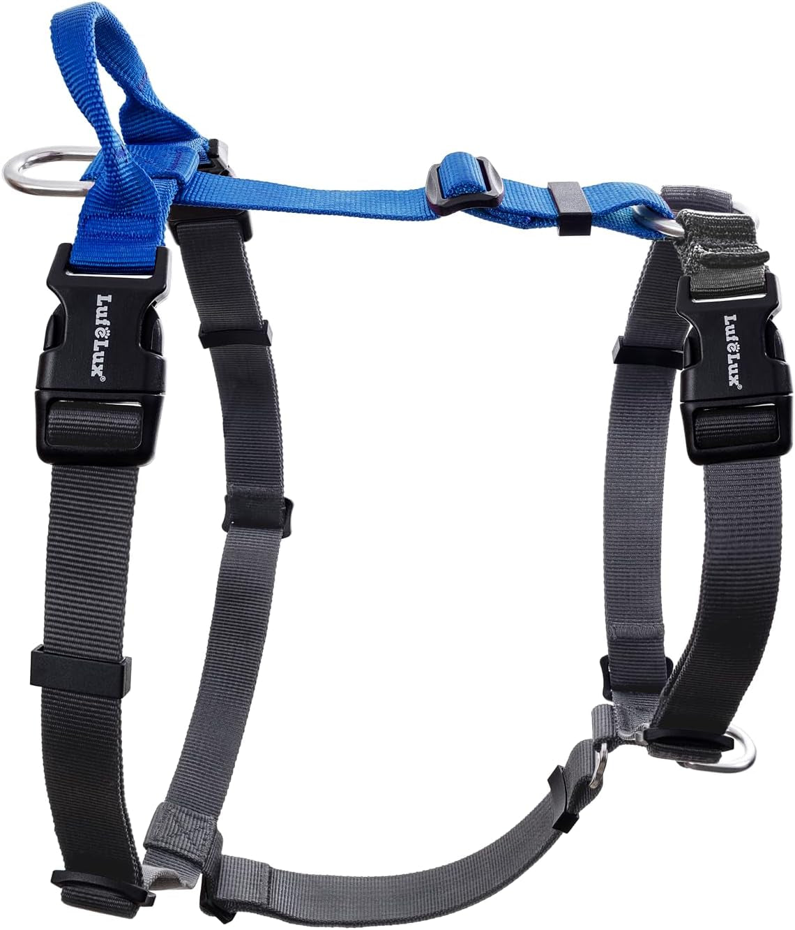 no-pull-dog-harness-small-purple-black-non-restrictive-neck-buckle-design-six-points-adjustment-lightweight-easy-walk-small-dogs-chest17-23inches