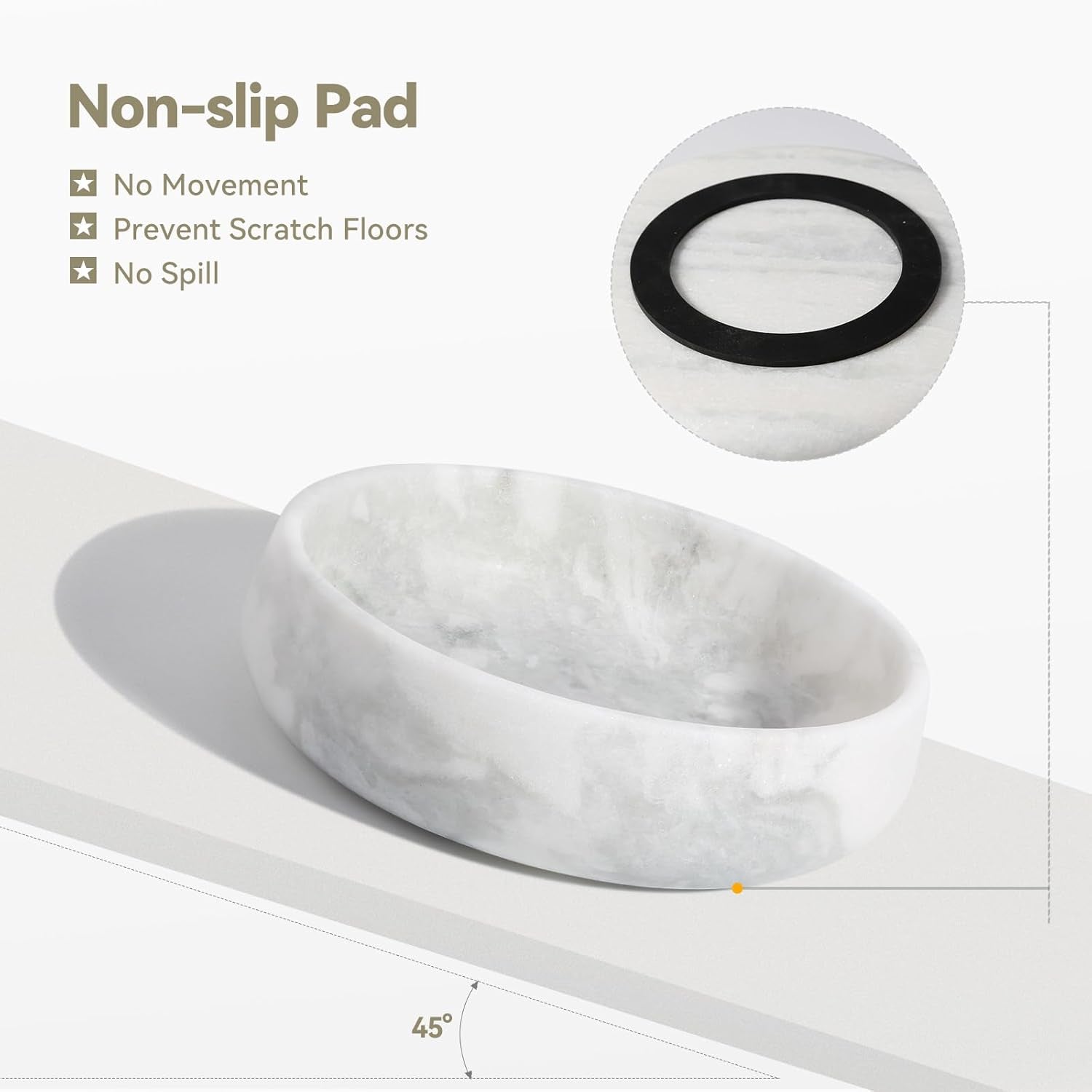 white-marble-dog-bowls-non-slip-dog-food-water-bowl-small-heavy-duty-pet-bowl-for-cats-and-medium-dogs-weighted-african-natural-marble-holds-4-cups5lbs