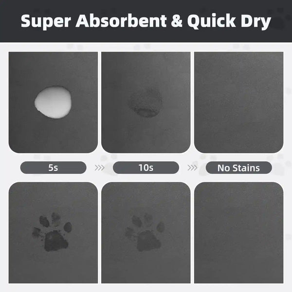 PADOOR Pet Feeding Mat-Absorbent Dog Mat for Food and Water Bowl-No Stains Easy Clean Dog Food Mat-Quick Dry Water Dispenser-Puppy Supplies Accessories2
