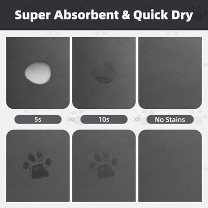 PADOOR Pet Feeding Mat-Absorbent Dog Mat for Food and Water Bowl-No Stains Easy Clean Dog Food Mat-Quick Dry Water Dispenser-Puppy Supplies Accessories2