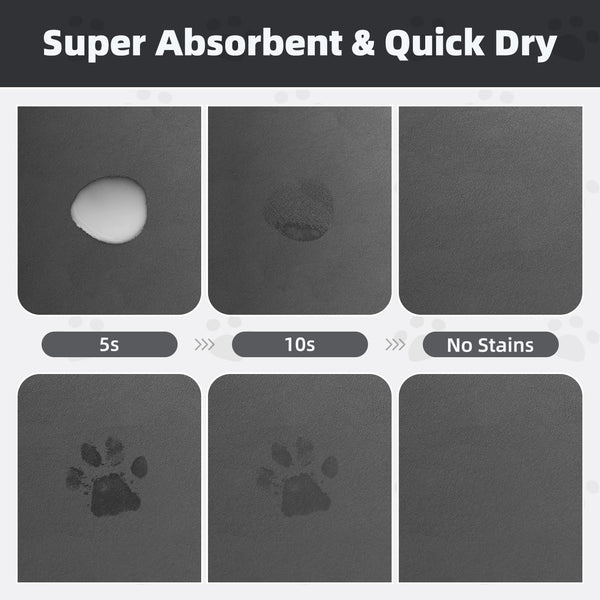 PADOOR Pet Feeding Mat-Absorbent Dog Mat for Food and Water Bowl-No Stains Easy Clean Dog Food Mat-Quick Dry Water Dispenser-Puppy Supplies Accessories2
