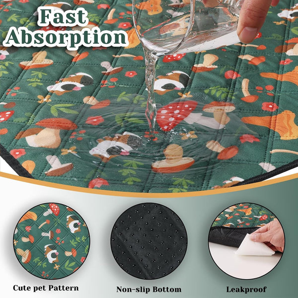 Mechpia 2 Pack Guinea Pig Cage Liners - Washable 47"X24" Bedding Pee Pad, Super Absorbent, Waterproof & Anti-Slip Reusable Mat for Rabbit, Hamster, Rat2