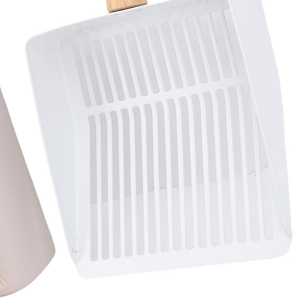 Haofy Cat Litter Scoop Set,Wooden Handle Kitty Litter Scooper with Cleaning Brush and Dustpan for Home Gardening Beach7