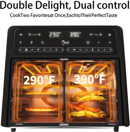 30Qtoversized French Door Air Fryer Toaster Oven Combination, Featuring 20 Cooking Functions and Digital Control, Compatible with 13" Pizza, Turkey (Black-25)2