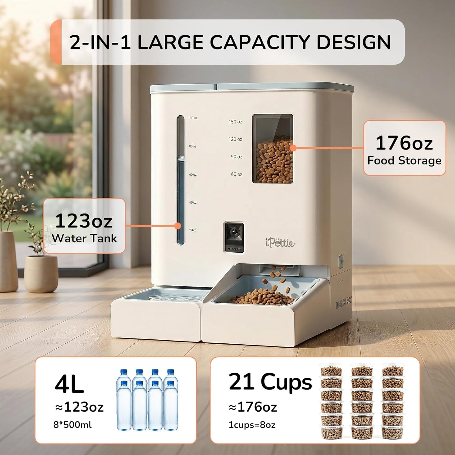 ipettie-camera-automatic-cat-feeder-and-water-dispenser-5g-2-4ghz-wifi-2k-hd-video-night-vision-app-scheduling-alerts-1-filter-included-300oz-large-capacity-for-2-weeks-fw54-camera-version