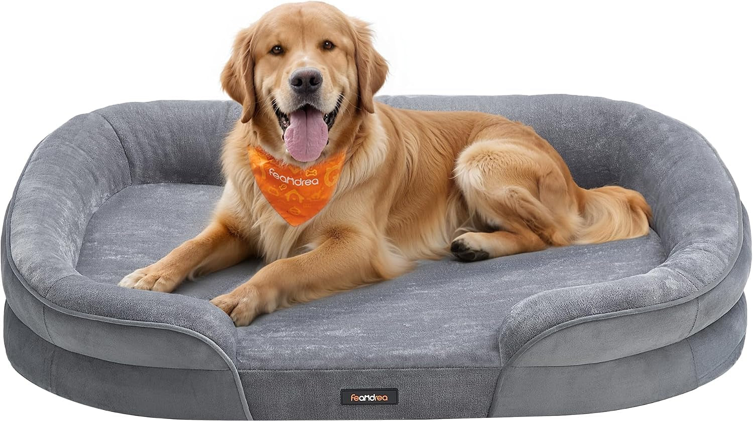 feandrea-dog-bed-medium-orthopaedic-dog-sofa-bed-30-x-20-x-7-inches-egg-crate-foam-waterproof-liner-raised-edges-removable-and-machine-washable-cover-non-slip-light-gray-upgw281g01