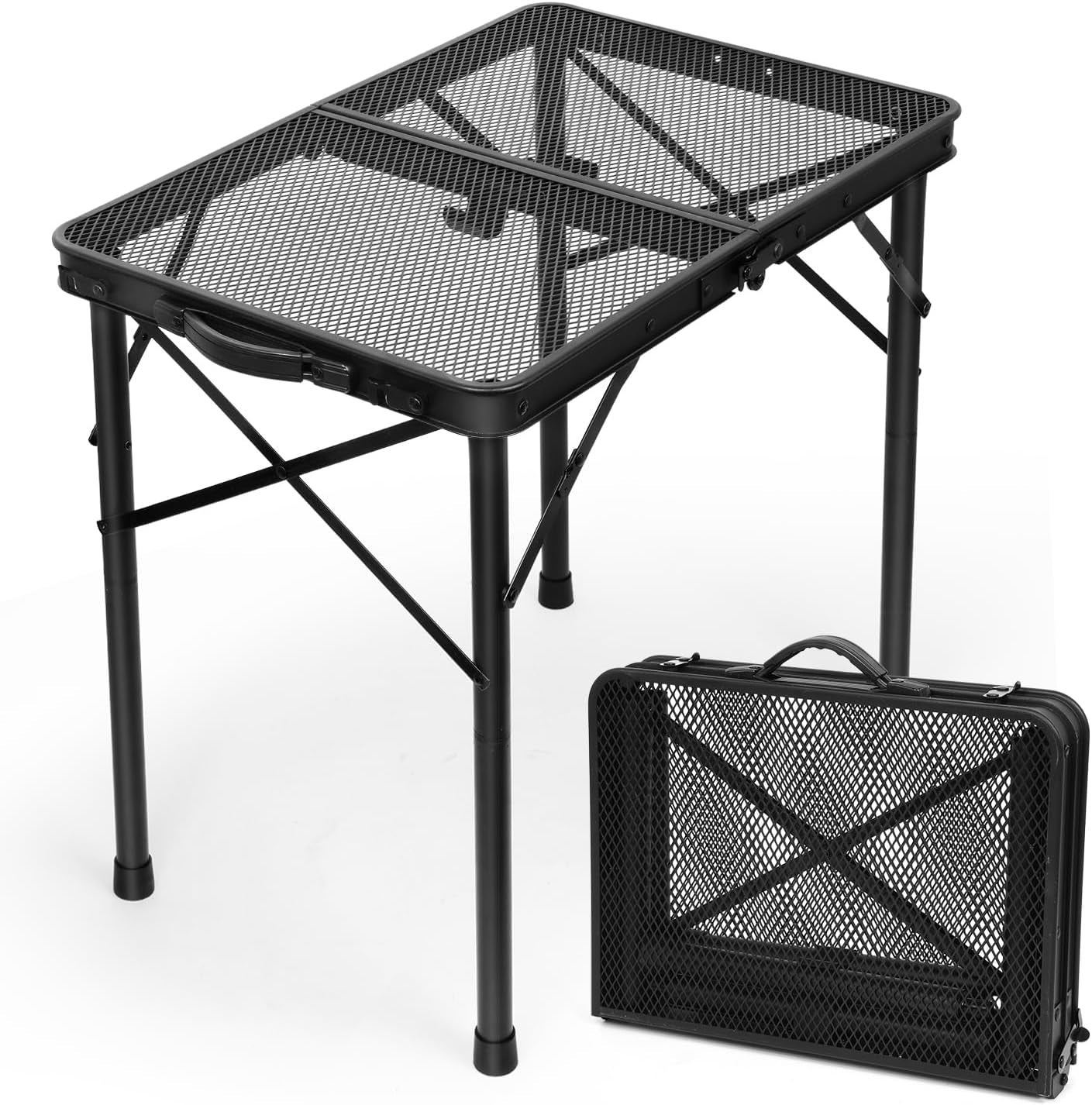 2-ft-folding-camping-table-adjustable-height-10-6-22-in-small-grill-table-black-metal-mesh-23-6-x-15-8-in-portable-compact-for-outdoor-indoor-picnic-bbq-tailgating-with-carry-handle-66-lb-capacity