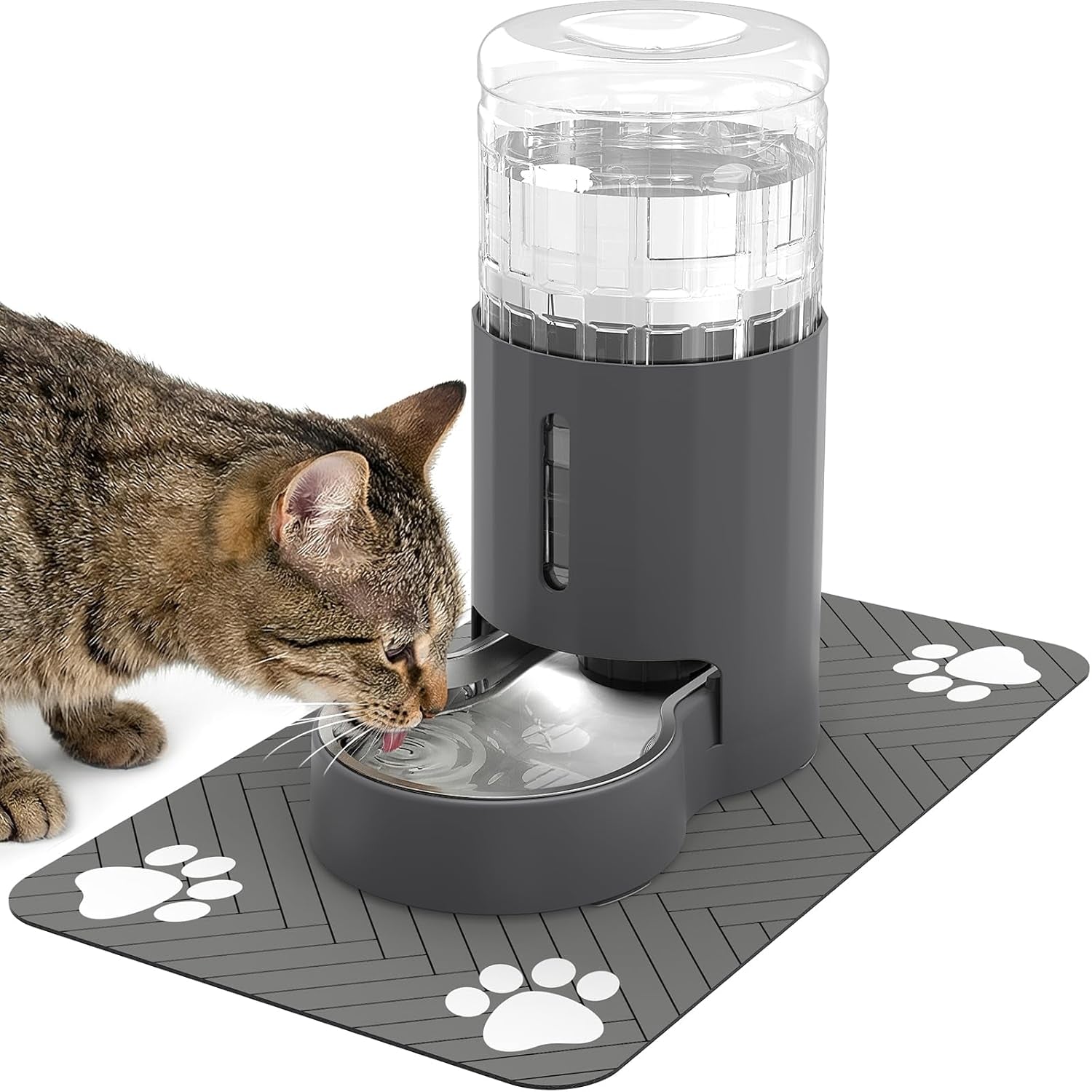 junspow-cat-water-dispenser-and-stainless-steel-bowl-automatic-gravity-water-dispenser-for-cats-or-small-medium-size-dogs-large-capacity-easy-to-clean-and-safe-for-pets