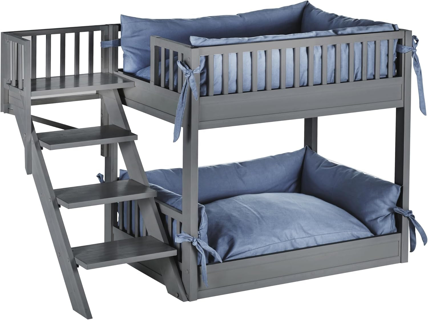 new-age-pet-ecoflex-aspen-dog-bunk-bed-in-grey-memory-foam-cushions-wide-stairs-non-toxic-easy-assembly