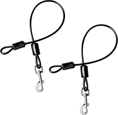 Chew Proof Dog Leash, 2 Pack Metal Cable Lead Collar Extender Non-Tangle Connect Dog Leash for Teething Puppies Small Medium and Large Dogs for Collars and Harnesses (5Mm, M)8