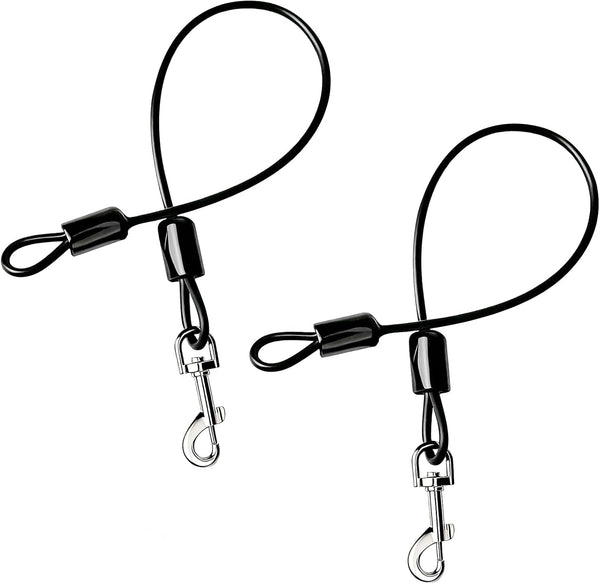 Chew Proof Dog Leash, 2 Pack Metal Cable Lead Collar Extender Non-Tangle Connect Dog Leash for Teething Puppies Small Medium and Large Dogs for Collars and Harnesses (5Mm, M)8