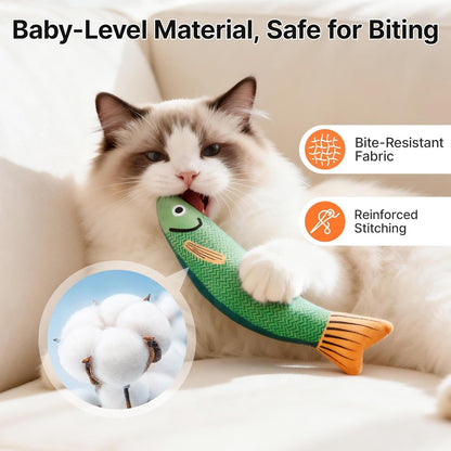 Potaroma Cat Toys Saury Fish, 3 Pack, Catnip Crinkle Sound, Soft and Durable, Interactive Kitten Kicker for Indoor Kitty Exercise 9.4 Inches for All Breeds | Crinkle Sound, Soft and Durable, Interactive Kitten Kicker for Indoor Kitty Exercise 9.4 Inches for All Breeds4