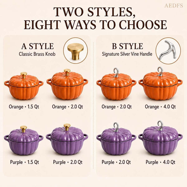 Pumpkin Dutch Oven with Lid, Enameled Cast Iron Pumpkin Pot, Halloween Cookware for Fall Kitchen Decor, Oven Safe Dutch Oven for Bread, Soup, Stew, Thanksgiving Gift (2.0 Qt Orange B)3
