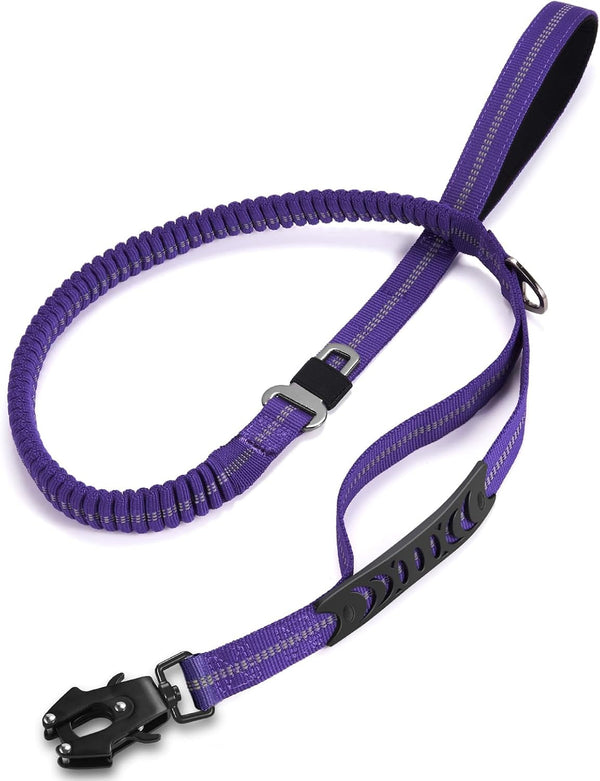 TINMARDA Heavy Duty Dog Leash with 2 Padded Handles & Advanced Easy Metal Clip, 4-6FT Shock Absorbing No Pull Dog Leashes for Medium Large Dogs That Pull (Army Green)10