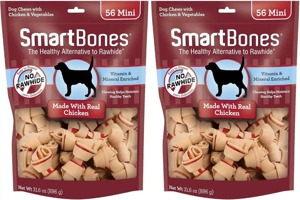Smartbones Mini Bones with Real Peanut Butter 56 Count, Rawhide-Free Chews for Dogs27
