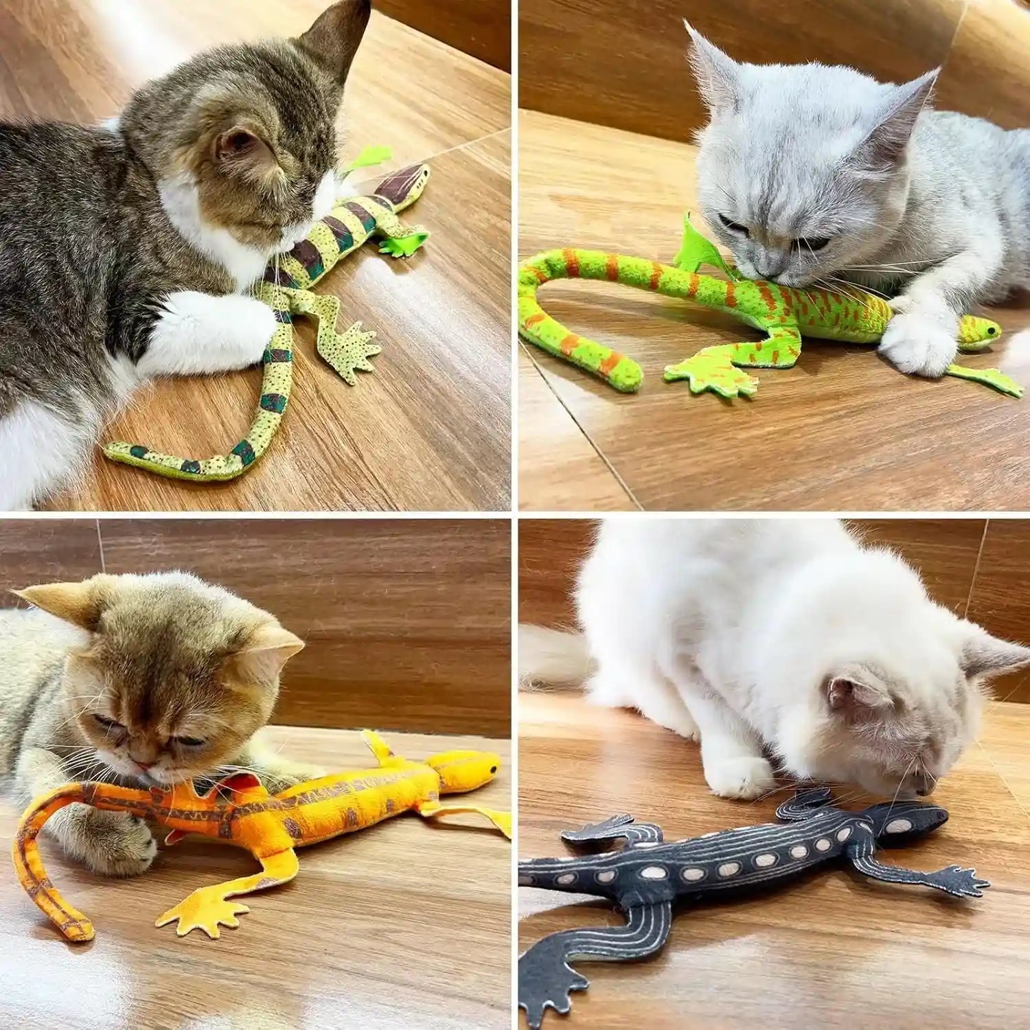 ciyvolyeen-4-pack-plush-lizard-catnip-toys-for-indoor-cats-lifelike-lizard-cat-toy-sparks-hunting-instinct-soft-plush-with-catnip-durable-design-boredom-relief-interactive-play