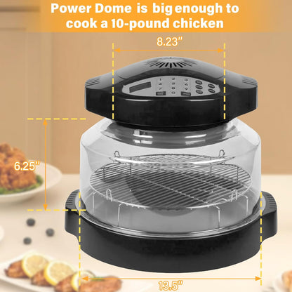 Upgraded Power Dome Compatible with Nuwave Ovens | Premium Plastic Lid for Nuwave Pro plus and Elite Ovens, Clear8