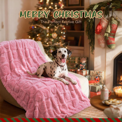 Luciphia Small Dog Blanket Washable Pet Bed Cover Soft Fluffy Puppy Blanket with Premium Fleece 300GSM Cozy Calming Cat Blankets for Indoor Cats Pink 30X20 Inch3