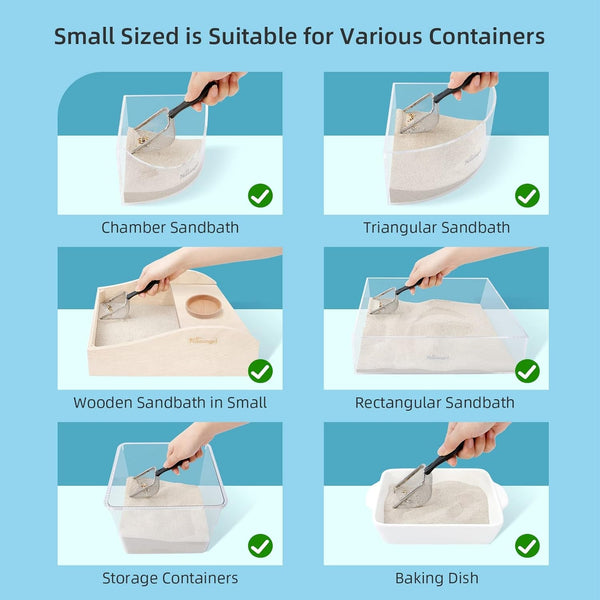 Niteangel Hamster Sand Bath Scoop: Can Removes Clump Waste Keeps Clean Sand | Built to Last for Deeper Hygienic Clean - Stainless Steel Fine Mesh Sand Sifter for Niteangel Sandbath & Fine Sand4