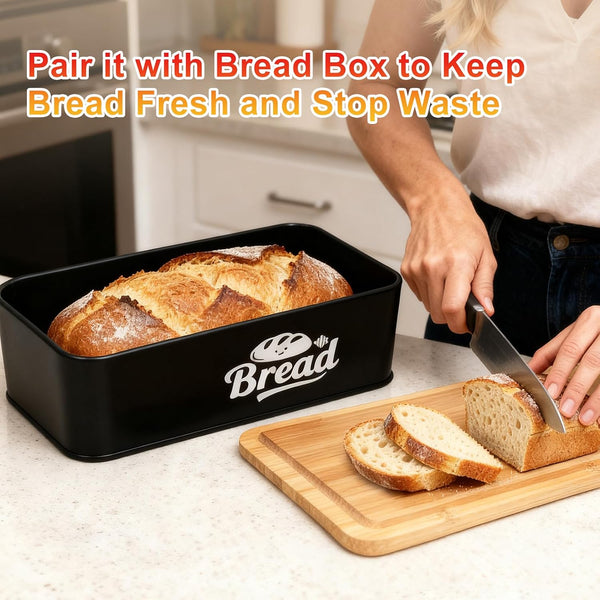 ARC Dutch Oven for Bread Baking Includes Bread Box & Heat-Resistant Oven Mitts, 3.6QT Oval Cast Iron Bread Loaf Pan with Lid, Bread Oven for Sourdough, Sourdough Starter Kit4
