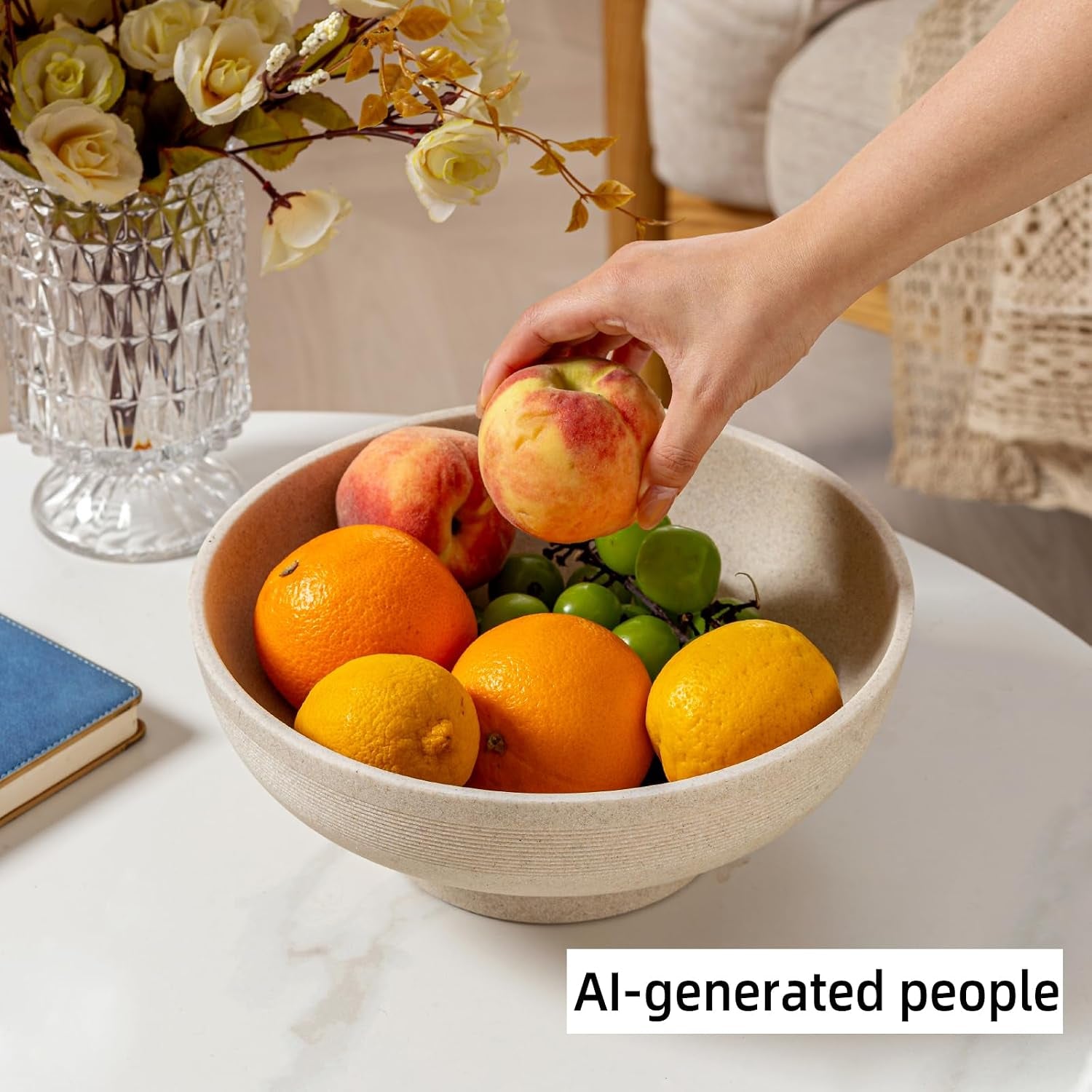 large-decorative-fruit-bowl-10-43-modern-snack-candy-bowl-beige-sandstone-look-minimalist-for-kitchen-counter-dining-room-table-centerpiece-decor-entryway-home-office-hotel-cafe-bar