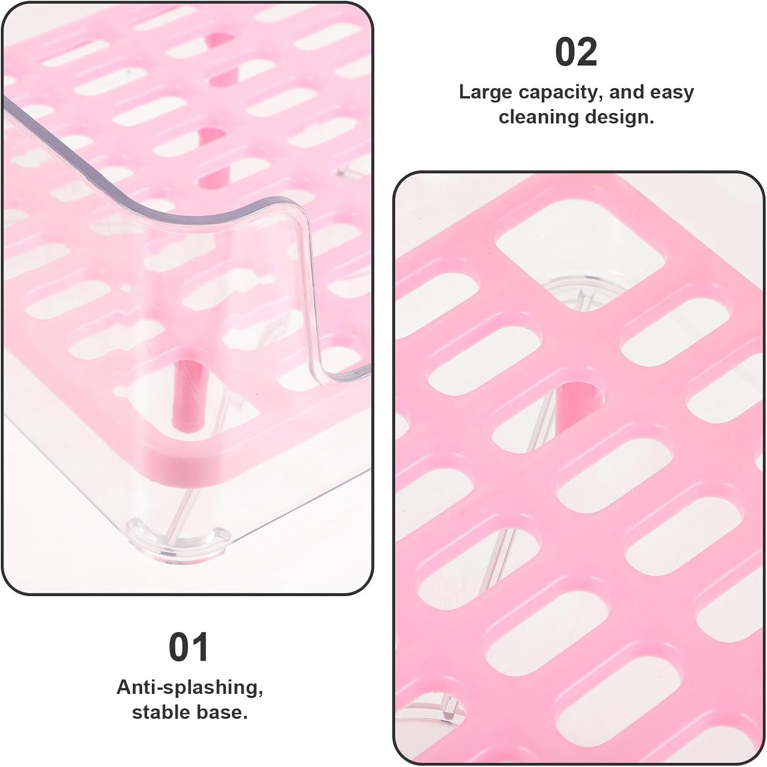 upkoch-semi-enclosed-cat-toilet-litter-box-with-high-sides-acrylic-medium-pink-pet-bedpan-splash-proof-for-kitten-housebreaking-and-travel-use