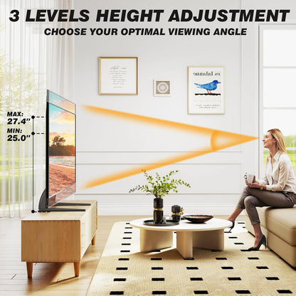 TV Stand Mount, Universal Tabletop for 22-65 Inch Flat Screen Tvs | Height Adjustable TV Base, Strong TV Legs Holds up to 88Lbs, Max VESA 800 X 500Mm, Plasma LCD LED2