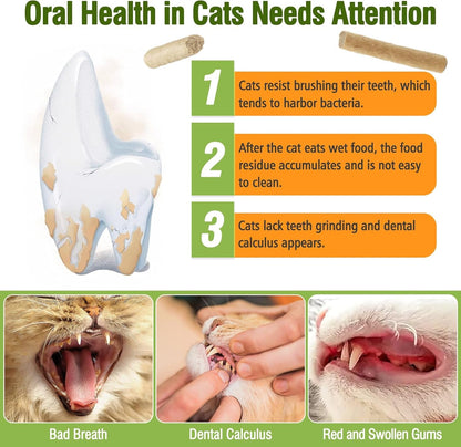 Freezed Dried Cat Chew Sticks, Cat Dental Treats for Freshens Breath and Controls Tartar, Feline Teething Sticks2