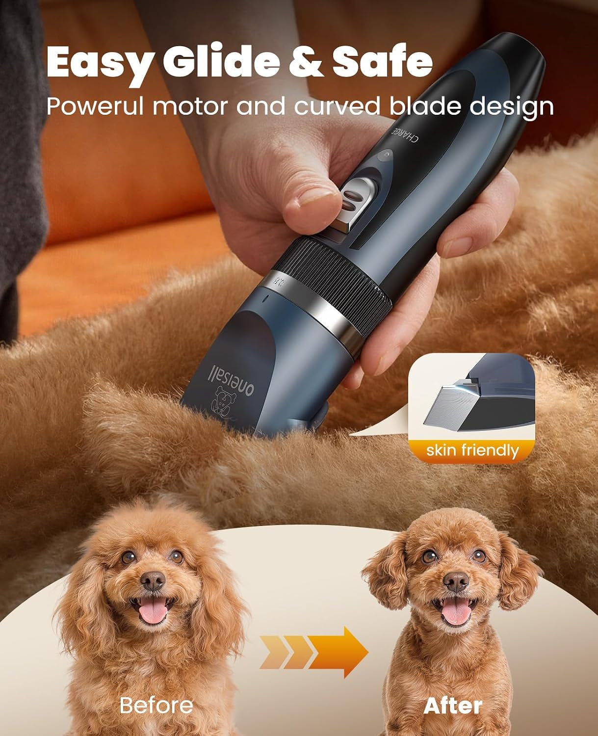 oneisall-dog-clippers-and-paw-trimmer-grooming-kit-low-noise-powerful-motor-3-in-1-dog-trimmers-nail-grinder-long-lasting-battery-cordless-for-small-medium-large-dogs