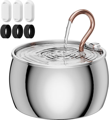 2.5L/84Oz Gooseneck Cat Water Fountain Stainless Steel Quiet | Kitty Spout Cat Fountain for Drinking, Pet Water Fountain for Cats Inside, Automatic Cats Water Dispenser, for Pets9