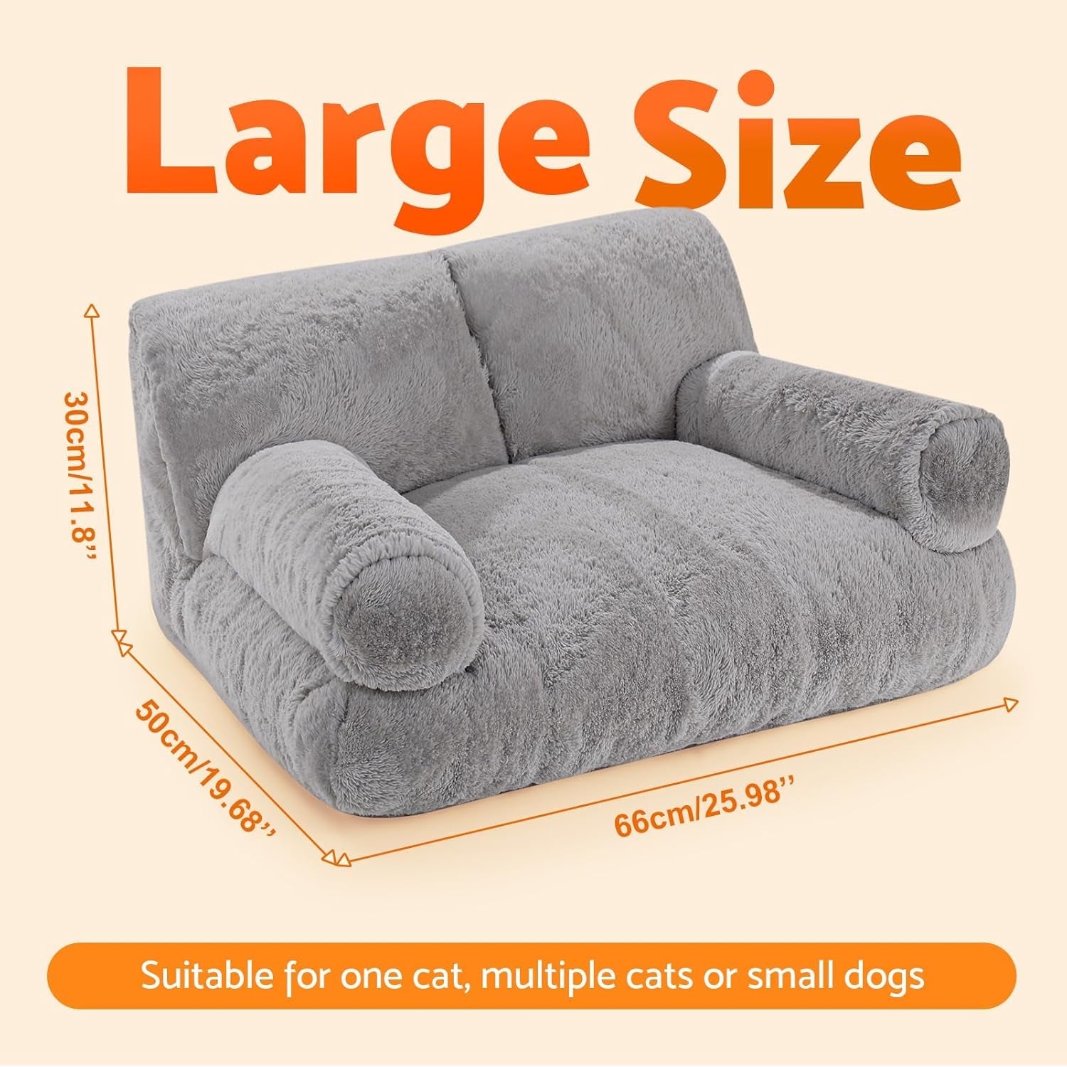 gimars-upgrade-large-cat-bed-for-indoor-cats-added-10-more-stuff-sponge-orthopedic-pet-couch-beds-with-bolstered-edges-fluffy-washable-removable-cover-anti-slip-base-grey-10-more-stuff-sponge-orthopedic-pet-couch-with-bolstered-edges-fluffy-washable-removable-cover-anti-slip-base