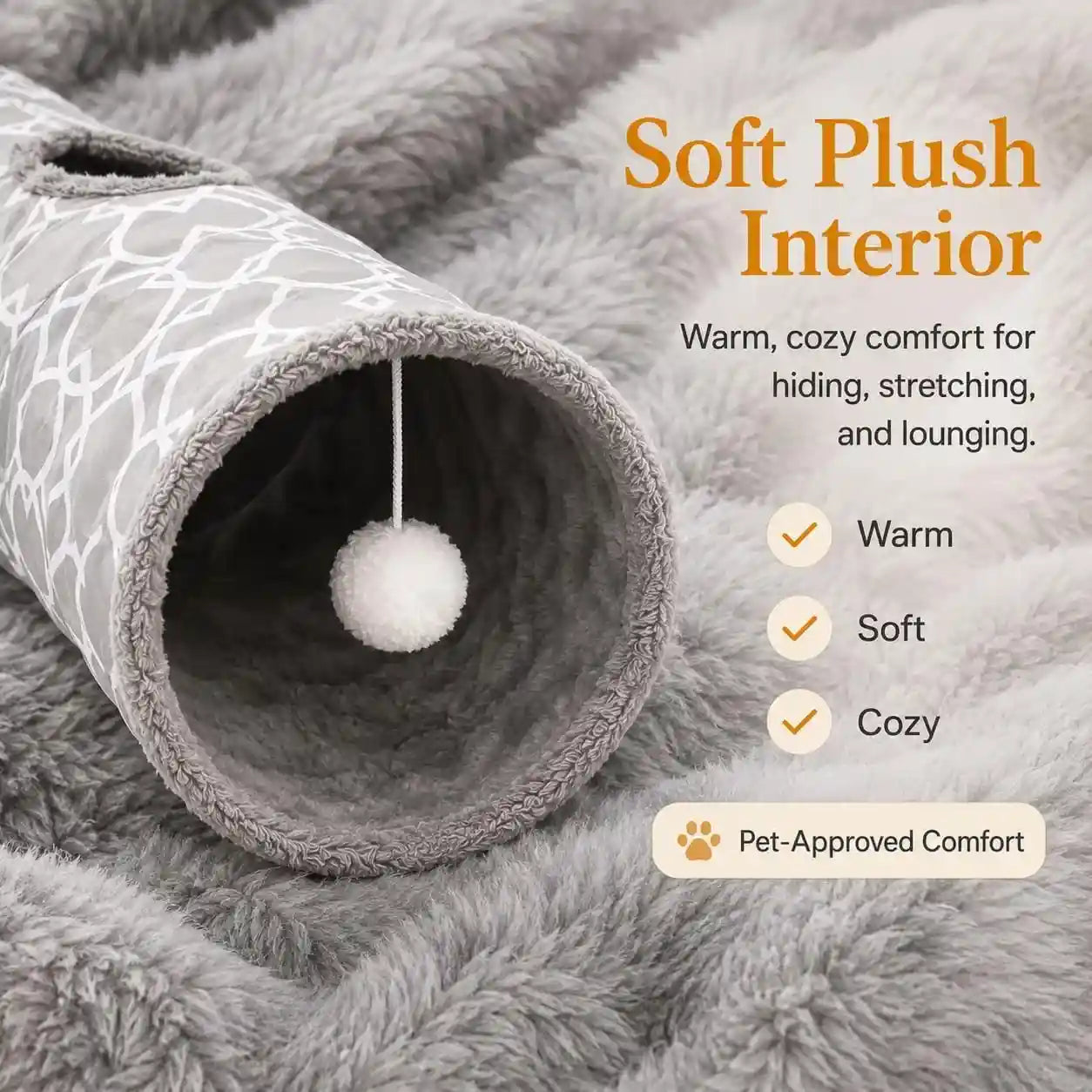 geometric-straight-cat-tunnel-with-plush-inside-cats-toys-collapsible-tunnel-tube-with-balls-for-rabbits-kittens-ferrets-puppy-diameter-9-8-inch