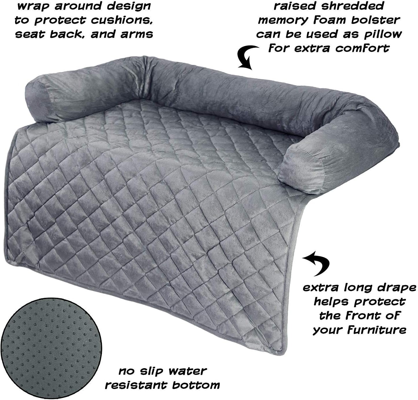 couch-cover-for-dogs-35x35-pet-furniture-protector-with-memory-foam-neck-bolster-quilted-fabric-and-water-resistant-base-layer-by-petmaker-gray