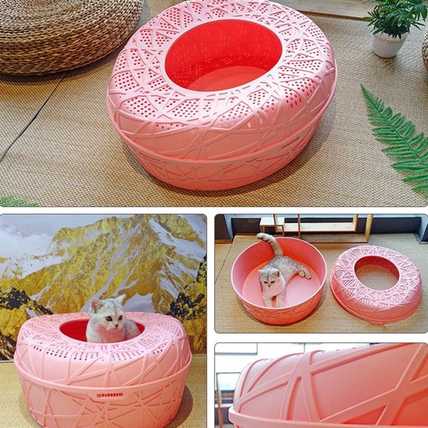 Dog Potty Training Toilet ﻿ Top Entrance Type Litter Box Anti-Splashing Cat Toilet Fully Enclosed Sand Basin Semi-Closed Extra Large Space(B)6