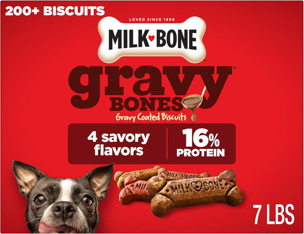Milk-Bone Gravybones Dog Biscuits, Gravy Coated Small Dog Treats, 7 Lb. Box1