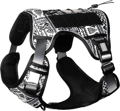 Auroth Tactical Dog Harness for Large Dogs No Pull Adjustable Pet Harness Reflective K9 Working Training Easy Control Pet Vest Military Service Dog Harnesses Army Yellow L68